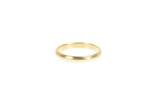 10K 2.1mm Rounded Classic Simple Wedding Band Ring Yellow Gold