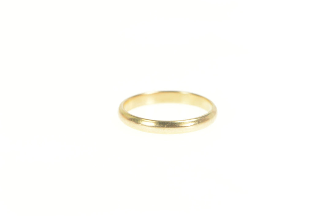 10K 2.1mm Rounded Classic Simple Wedding Band Ring Yellow Gold