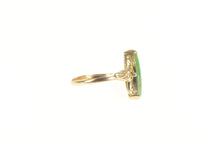 Load image into Gallery viewer, 18K Navette Nephrite Ornate Scroll Statement Ring Yellow Gold