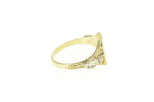 Load image into Gallery viewer, 14K Two Tone 1930&#39;s Engravable Squared Baby Ring Yellow Gold