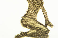 Load image into Gallery viewer, 14K Posed Lady Feminine Form Statement Pendant Yellow Gold