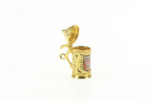 Load image into Gallery viewer, 14K 3D Articulated Enamel German Beer Stein Charm/Pendant Yellow Gold