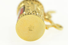 Load image into Gallery viewer, 14K 3D Articulated Enamel German Beer Stein Charm/Pendant Yellow Gold