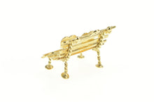 Load image into Gallery viewer, 14K 3D Puffy Heart Park Bench Love Romantic Charm/Pendant Yellow Gold