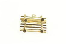 Load image into Gallery viewer, 14K 3D Puffy Heart Park Bench Love Romantic Charm/Pendant Yellow Gold