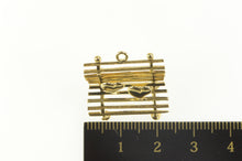 Load image into Gallery viewer, 14K 3D Puffy Heart Park Bench Love Romantic Charm/Pendant Yellow Gold