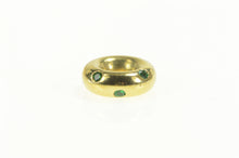 Load image into Gallery viewer, 18K FOPE Emerald Rounded Donut Circle Slide Charm/Pendant Yellow Gold