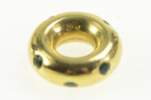Load image into Gallery viewer, 18K FOPE Emerald Rounded Donut Circle Slide Charm/Pendant Yellow Gold