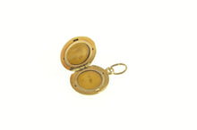 Load image into Gallery viewer, 14K Round Simple Retro Photo Picture Locket Charm/Pendant Yellow Gold