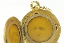 Load image into Gallery viewer, 14K Round Simple Retro Photo Picture Locket Charm/Pendant Yellow Gold