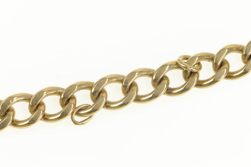 9K 9.1mm Cuban Link Victorian Charm Chain Bracelet 7