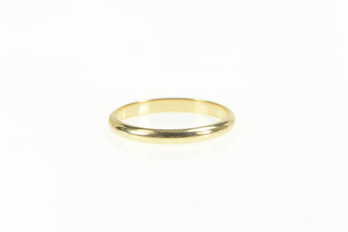14K 2.5mm Classic Rounded Simple Wedding Band Ring Yellow Gold