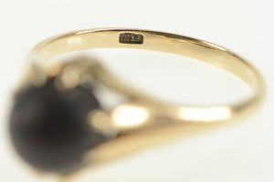 14K Black Onyx Sphere Ball Classic Statement Ring Yellow Gold