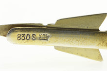 Load image into Gallery viewer, Silver Torpedo Missile Ornate Retro Tie Bar