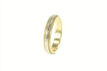 Load image into Gallery viewer, 14K 1950&#39;s Two Tone Patterned Wedding Band Ring Yellow Gold