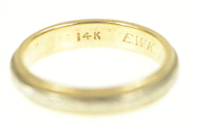 Load image into Gallery viewer, 14K 1950&#39;s Two Tone Patterned Wedding Band Ring Yellow Gold