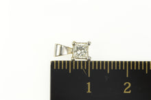 Load image into Gallery viewer, 14K 0.40 Ct Princess Cut Diamond Solitaire Classic Pendant White Gold