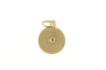 Load image into Gallery viewer, 18K Justice Is Blind Retro Pleated Round Charm/Pendant Yellow Gold