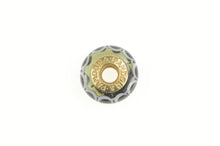 Load image into Gallery viewer, 14K Pandora Black Lotus Flower Designer Murano Charm/Pendant Yellow Gold