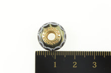 Load image into Gallery viewer, 14K Pandora Black Lotus Flower Designer Murano Charm/Pendant Yellow Gold