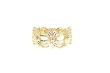 Load image into Gallery viewer, 10K Black Hills Leaf Curved Tiered Design Ring Yellow Gold