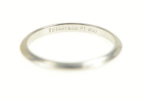 Platinum Tiffany & Co. 1.9mm Ridged Wedding Band Ring