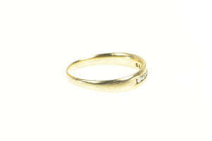 14K Diamond Classic Simple Men's Wedding Band Ring Yellow Gold