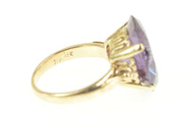 Load image into Gallery viewer, 18K 1940&#39;s Ornate Amethyst Statement Cocktail Ring Yellow Gold
