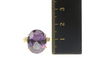 Load image into Gallery viewer, 18K 1940&#39;s Ornate Amethyst Statement Cocktail Ring Yellow Gold