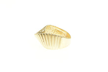 Load image into Gallery viewer, 14K Retro Ornate Grooved Twist Ribbon Mobius Ring Yellow Gold