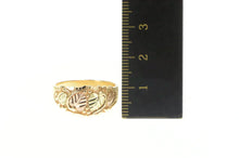 Load image into Gallery viewer, 10K Black Hills Leaf Wavy Statement Band Ring Yellow Gold