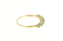 Load image into Gallery viewer, 10K Seven Stone Fluorite Stackable Wedding Band Ring Yellow Gold