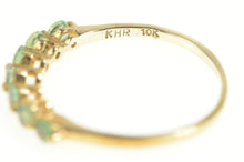 Load image into Gallery viewer, 10K Seven Stone Fluorite Stackable Wedding Band Ring Yellow Gold