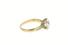 Load image into Gallery viewer, 10K Art Deco Ornate Etched Travel Engagement Ring Yellow Gold