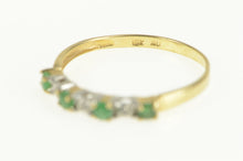 Load image into Gallery viewer, 10K Emerald Diamond Classic Wedding Band Ring Yellow Gold