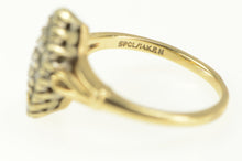 Load image into Gallery viewer, 14K 0.23 Ctw Marquise Diamond Cluster Statement Ring Yellow Gold