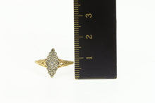 Load image into Gallery viewer, 14K 0.23 Ctw Marquise Diamond Cluster Statement Ring Yellow Gold