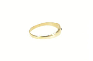 10K Victorian Sapphire Inset Rounded Statement Ring Yellow Gold