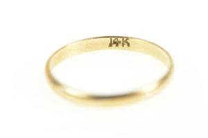 14K 1.7mm Classic Rounded Simple Childs Baby Ring Yellow Gold