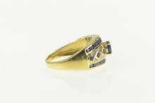 Load image into Gallery viewer, 14K 1.30 Ctw Natural Sapphire Diamond Statement Ring Yellow Gold