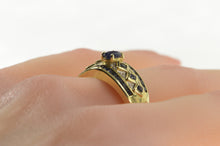 Load image into Gallery viewer, 14K 1.30 Ctw Natural Sapphire Diamond Statement Ring Yellow Gold