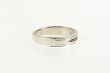 Load image into Gallery viewer, 14K Rainbow Sapphire Channel Pride Wedding Band Ring White Gold