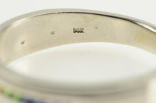 Load image into Gallery viewer, 14K Rainbow Sapphire Channel Pride Wedding Band Ring White Gold