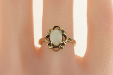 Load image into Gallery viewer, 10K Retro Natural Opal Ornate Statement Ring Yellow Gold