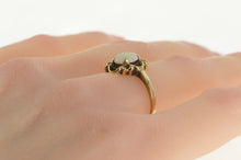 Load image into Gallery viewer, 10K Retro Natural Opal Ornate Statement Ring Yellow Gold