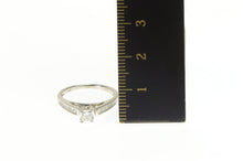 Load image into Gallery viewer, 14K 0.84 Ctw Princess Diamond Classic Engagement Ring White Gold