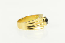 Load image into Gallery viewer, 18K 2.00 Ct Black Diamond Solitaire Grooved Men&#39;s Ring Yellow Gold
