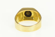 Load image into Gallery viewer, 18K 2.00 Ct Black Diamond Solitaire Grooved Men&#39;s Ring Yellow Gold