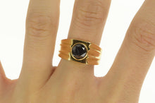 Load image into Gallery viewer, 18K 2.00 Ct Black Diamond Solitaire Grooved Men&#39;s Ring Yellow Gold