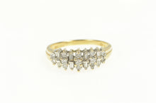 Load image into Gallery viewer, 10K 0.59 Ctw Baguette &amp; Round Diamond Cluster Ring Yellow Gold